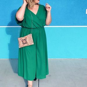 ModCloth Wide Leg Jumpsuit (Green)